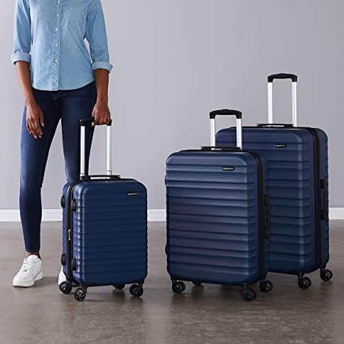 Amazon Basics Hartschalen - Kofferset - 3-teiliges Set (55, 68, 78 cm), Marineblau