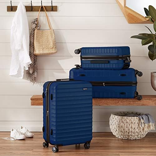 Amazon Basics Hartschalen - Kofferset - 3-teiliges Set (55, 68, 78 cm), Marineblau