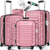 KESSER® 3tlg. Hartschalenkofferset, ABS Hartschale, Trolley Koffer mit 4 Rollen, Teleskopgriff, inkl. Kofferwaage & Gepäckanhänger, M-L-XL