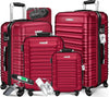 KESSER® 4tlg. Hartschalenkofferset, ABS Trolley Koffer mit Zahlenschloss, 4 Rollen, Teleskopgriff, inkl. Kofferwaage & Gepäckanhänger, S-XL